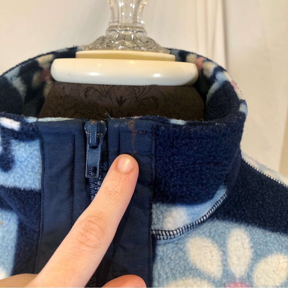 ❤️ LAST DAY Vintage Y2K Retro Floral Print 3/4 Zip Fleece Pullover Jacket - Picture 5 of 14